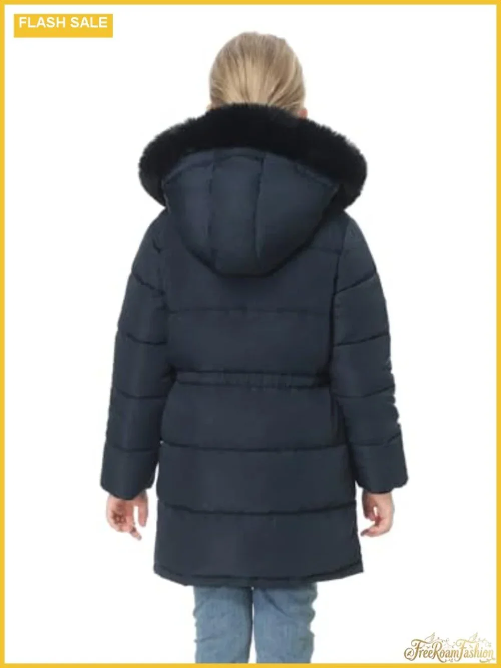 Girls Winter Parka Warm Hooded Puffer Jacket